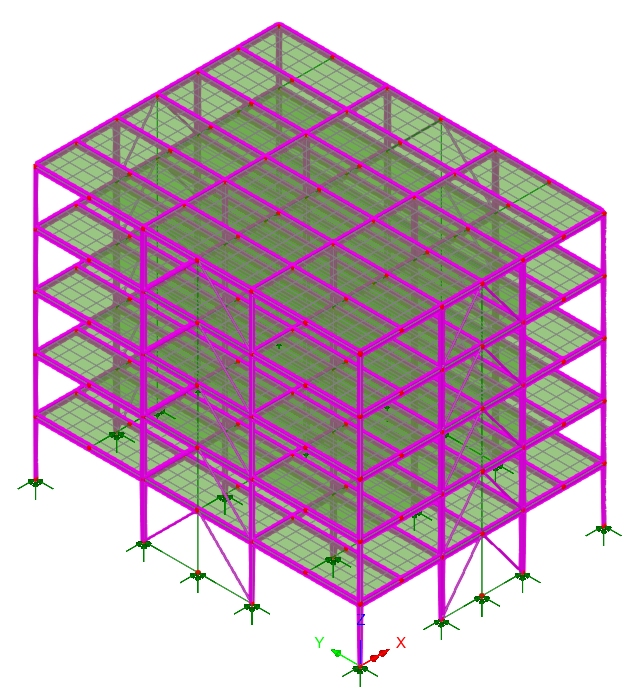 강철 프레임 모델