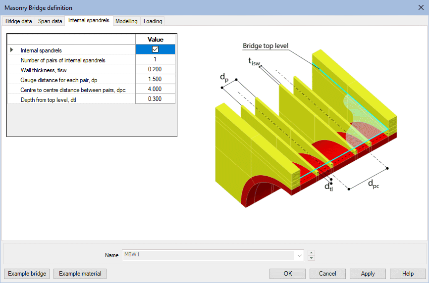 Masonry Bridge Wizard Interface 3