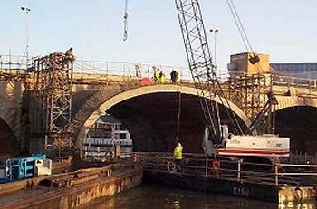 Newly constructed piers