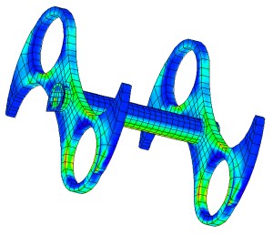 팔커크 휠 축과 팔의 응력