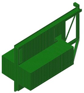 바지선 게이트의 LUSAS 모델