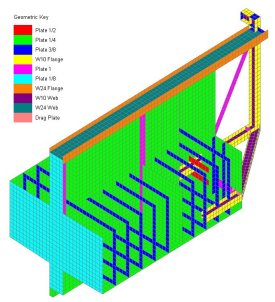 사용된 바지선 게이트 강철판 두께