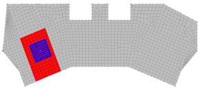 생동감 있는 이벤트 하중 (파란색) 2.228Hz 수직 모드