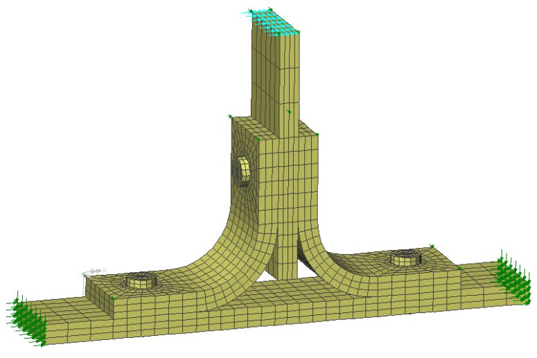 모델링된 T-조인트