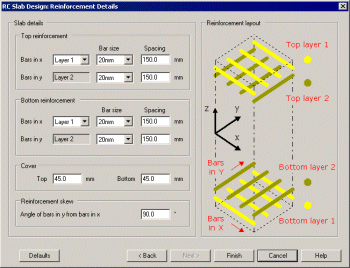 RC 슬래브 및 벽 해석