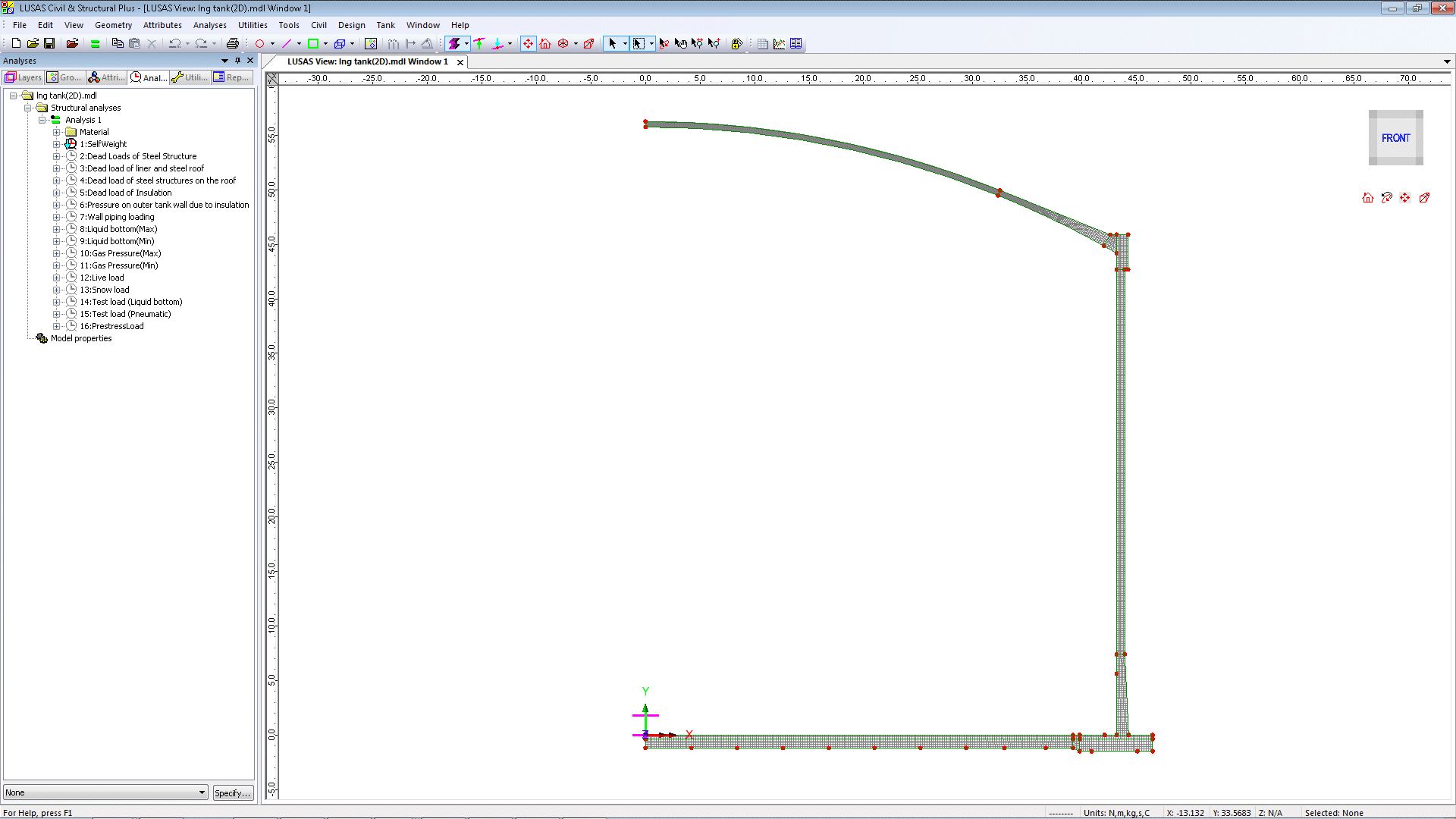 2D 축대칭 구조 해석