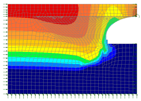 시공 과정 중의 구조물