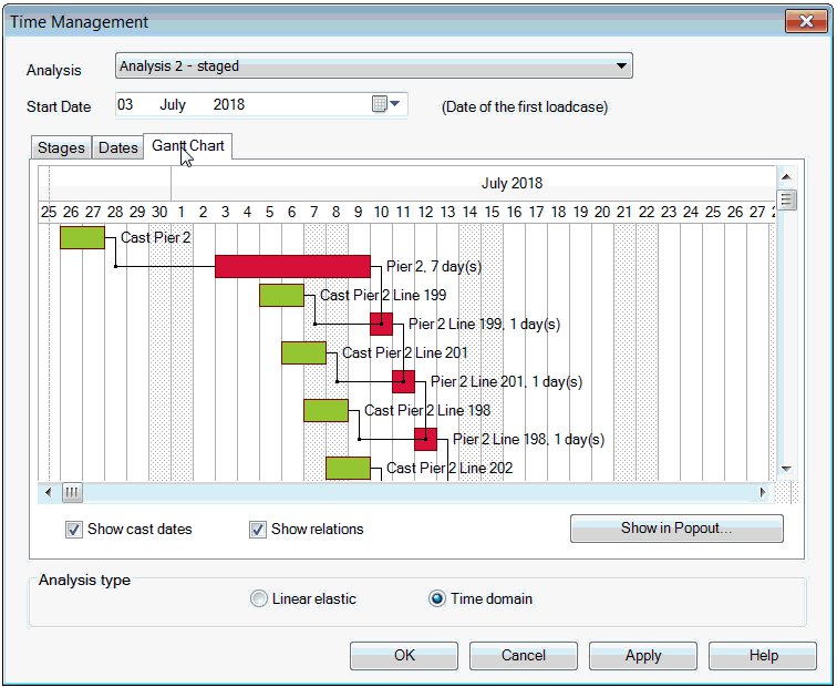 시공 일정 관리 예시