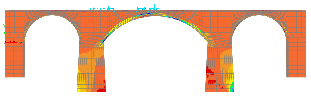 2D 모델 응력 결과