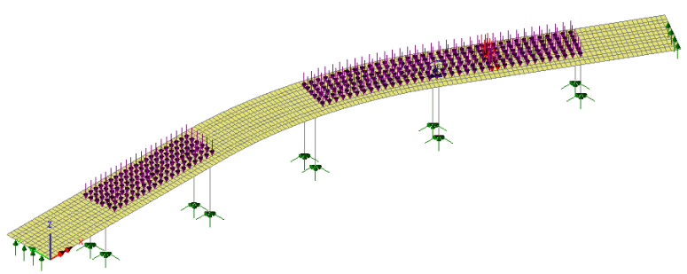 결정적 하중 패턴을 표시