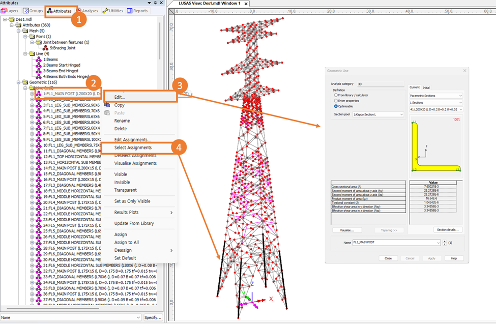 FL1_MAIN_POST 단면형상 및 제원