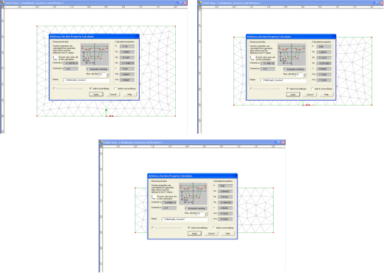Arbitrary Section Property Calculation을 사용한 기하특성값 정의