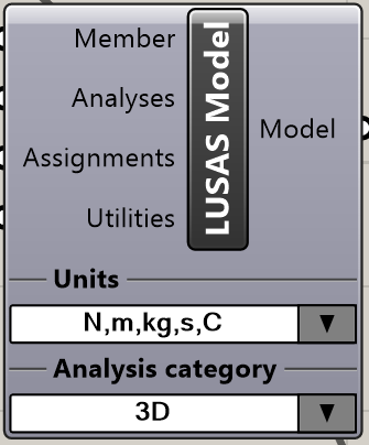LUSAS model 구성 요소