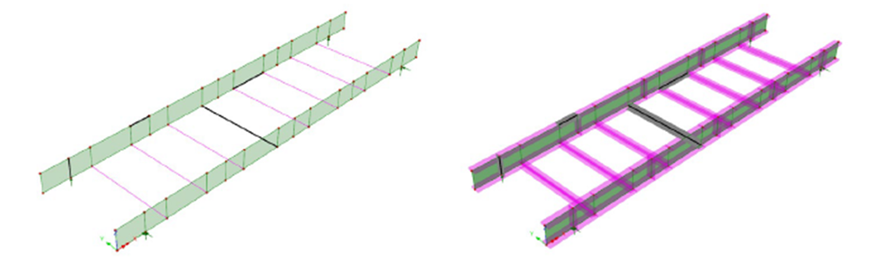 Half-through bridge representation