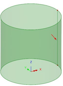 이음매가 강조된 분할 전 원통