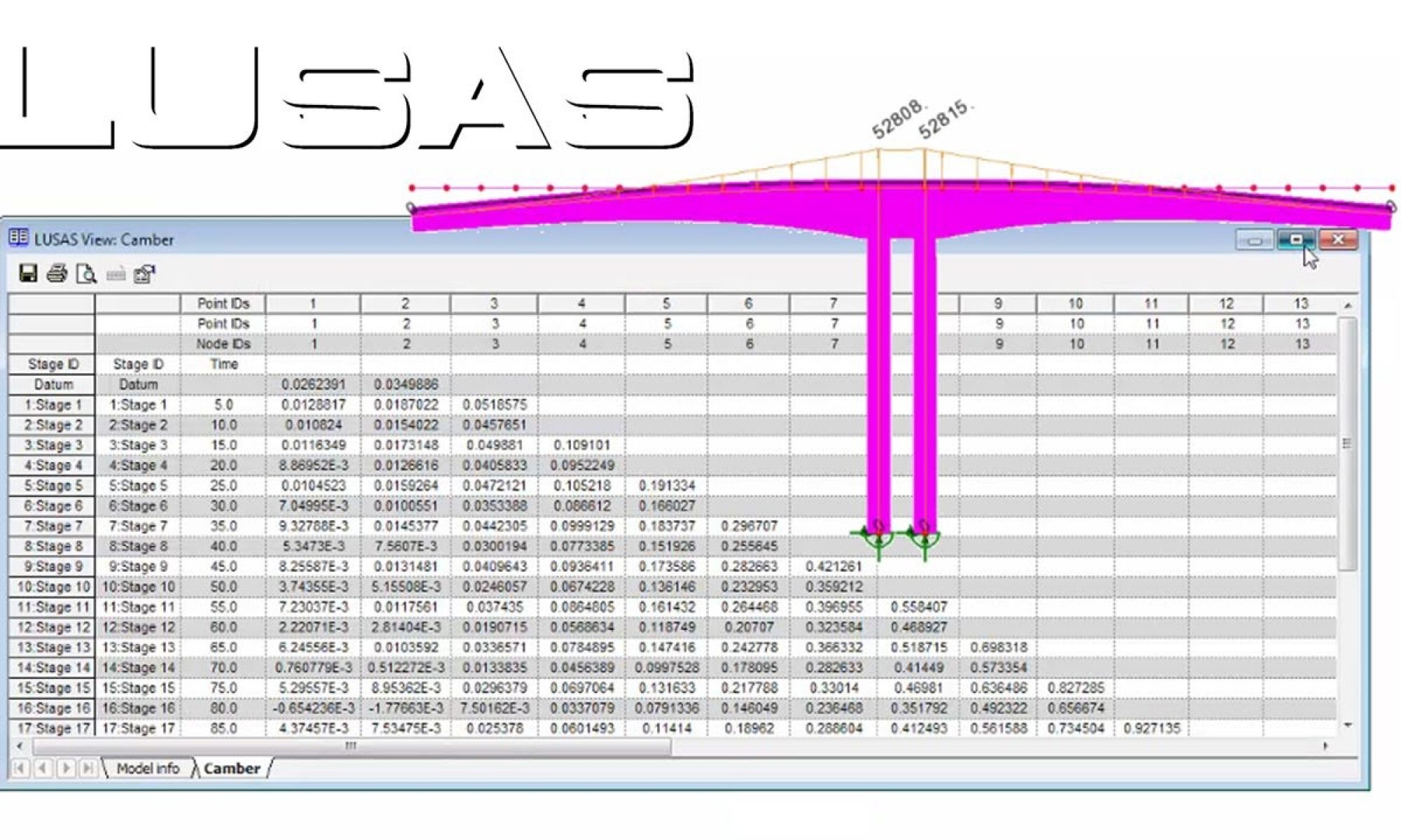 Video Thumbnail: LUSAS construction table reporting
